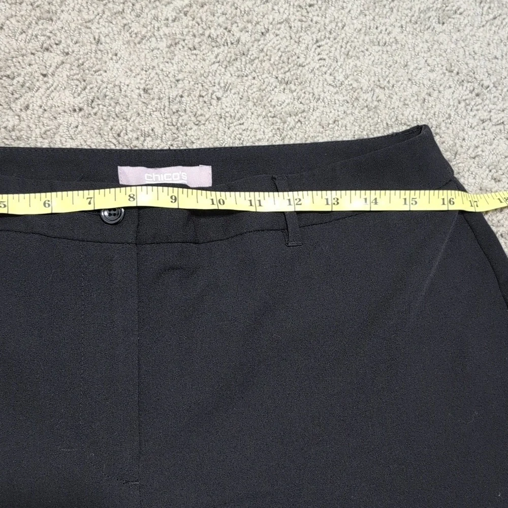 Chico's Black Straight Leg Slacks Work Pants Women's Size 1(8) Short - Picture 5 of 9